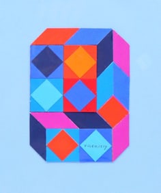 Victor Vasarely (Hungarian/French, 1906-1997) Op-Art Collage