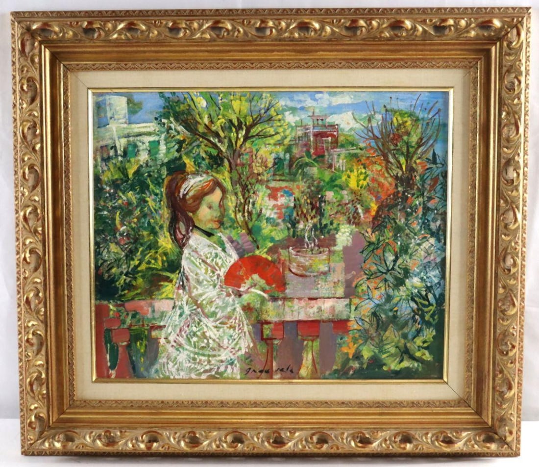 Emilio Grau Sala (Spanish, 1911–1975) "Sur la Balon" Oil Painting on Canvas - 2