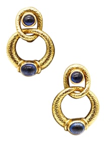 David Webb 18Kt & Sapphire Clip-On Earrings