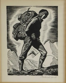 Rockwell Kent (American, 1882–1971) "Land Legs" Woodcut on Paper