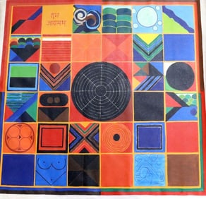 Attr. S.H. Raza (Indian, 1922–2016) Acrylic Painting on Canvas