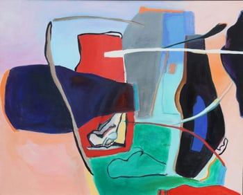 Claribel Cone (American, 20th C.) "The Secret" Oil Painting on Canvas