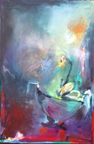 Sigrid Burton (American, b. 1951) "After You’ve Gone" Oil Painting on Canvas