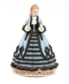 Antique Sitzendorf Godey's Fashion Porcelain Figurine