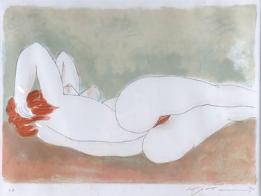 Ikeda Masuo (Japanese, 1934–1997) "Nude" Color Lithograph