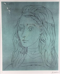 After Pablo Picasso (Spanish, 1881–1973) "Jacqueline" Lithograph