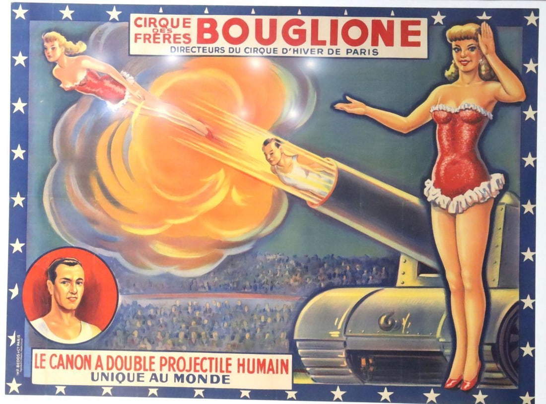 Cirque des Frères Bouglione "Le Canon à Double Projectile Humain" Poster (1 of 6)