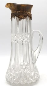 Late 19th C. Gorham Sterling Silver & Cut Crystal Champagne Pitcher