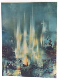 Leonardo Nierman "Prismatic City" Lithograph