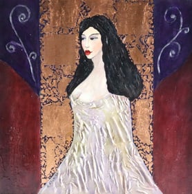 Alexander Khomsky "Lady Deco" Oil Painting on Canvas