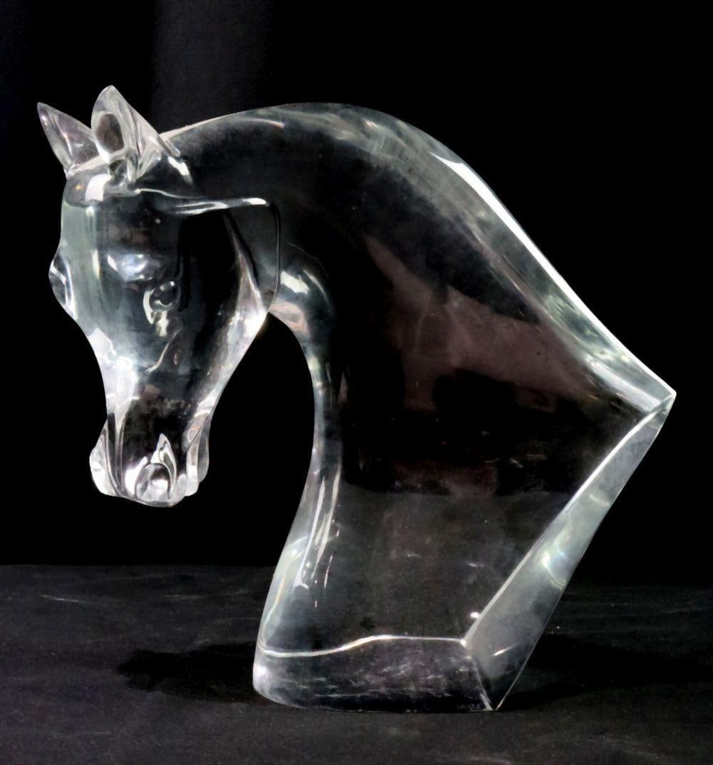 Rare Lalique "Cheval" Clear Crystal Sculpture (1 of 7)