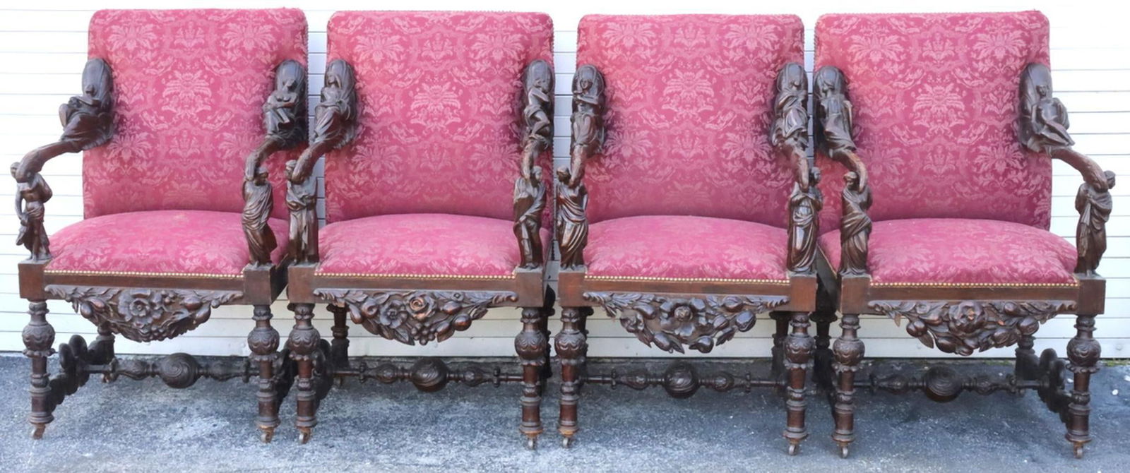 Circle of Andrea Brustolon (Italian, 1662–1732) Set of Four Armchairs (1 of 16)