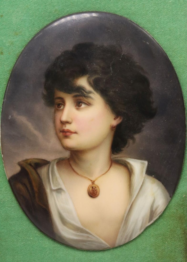 19th C. French School Porcelain Plaque Portrait (1 of 6)