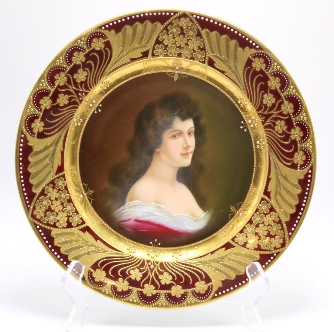 Antique Royal Vienna "Ambrosa" Hand Painted Porcelain Plate (1 of 8)