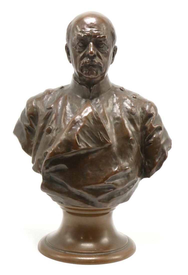 Reinhold Begas "Otto von Bismarck" Bronze Bust (1 of 6)