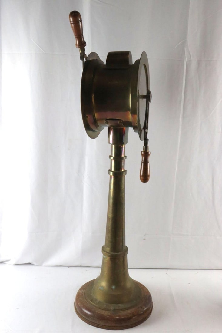Antique Brass Engine Order Telegraph - 4