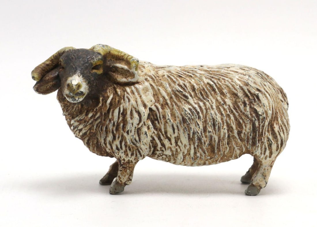 Franz Bergmann Cold Painted Bronze Ram Sculpture (1 of 4)