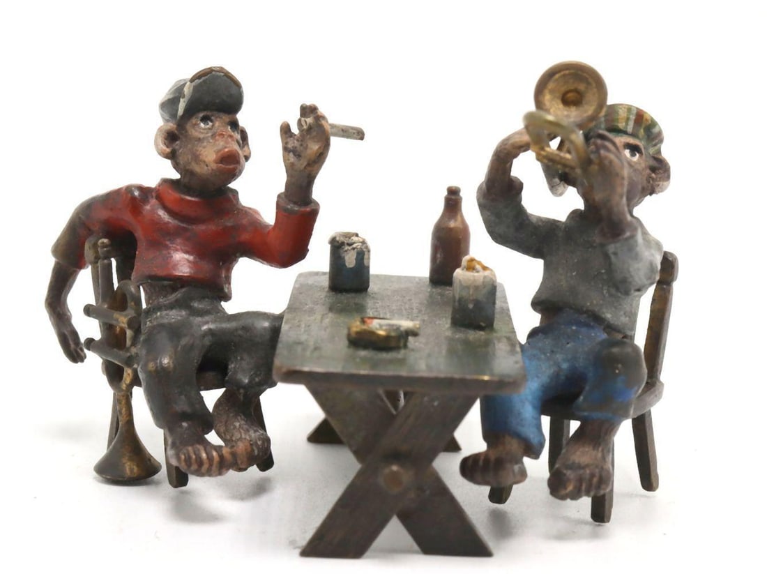 Franz Bergman "Jazz Animals" Cold-Painted Bronze Group (1 of 7)