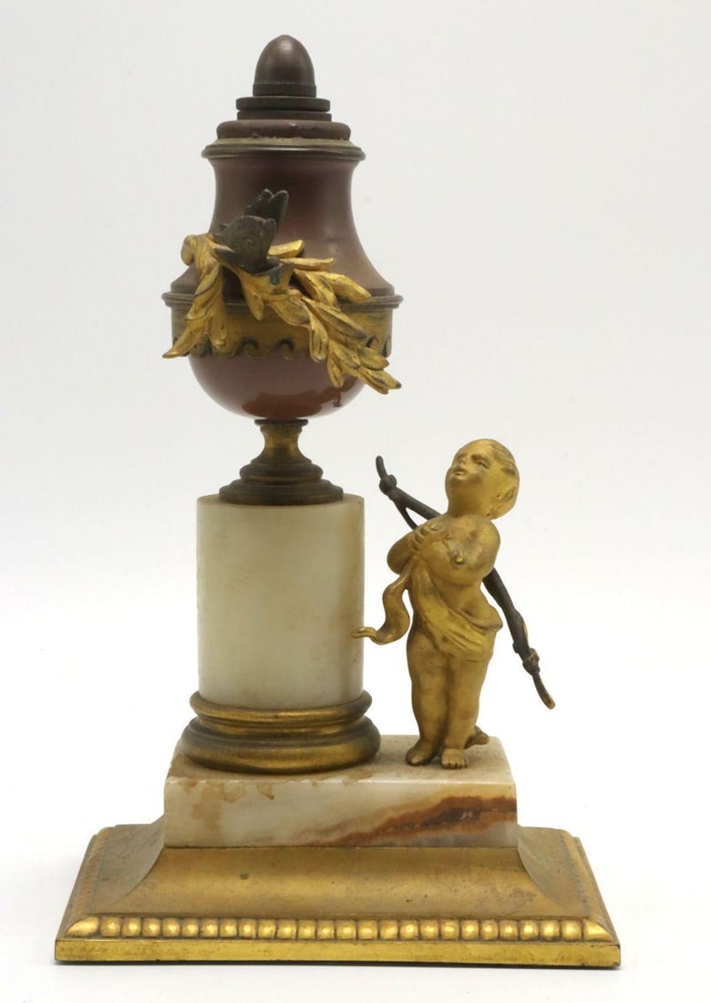 Late 19th C. French Bronze & Onyx Putti Sculpture (1 of 4)