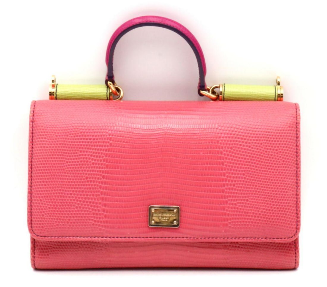 Dolce & Gabbana Multi-Color Miss Sicily Top Handle Bag: DOLCE & GABBANA, A MULTI-COLORED MISS SICILY TOP HANDLE BAG Vibrant and architectural, this Miss Sicily top-handle bag presents one of Dolce & Gabbana’s signature silhouettes, rendered h