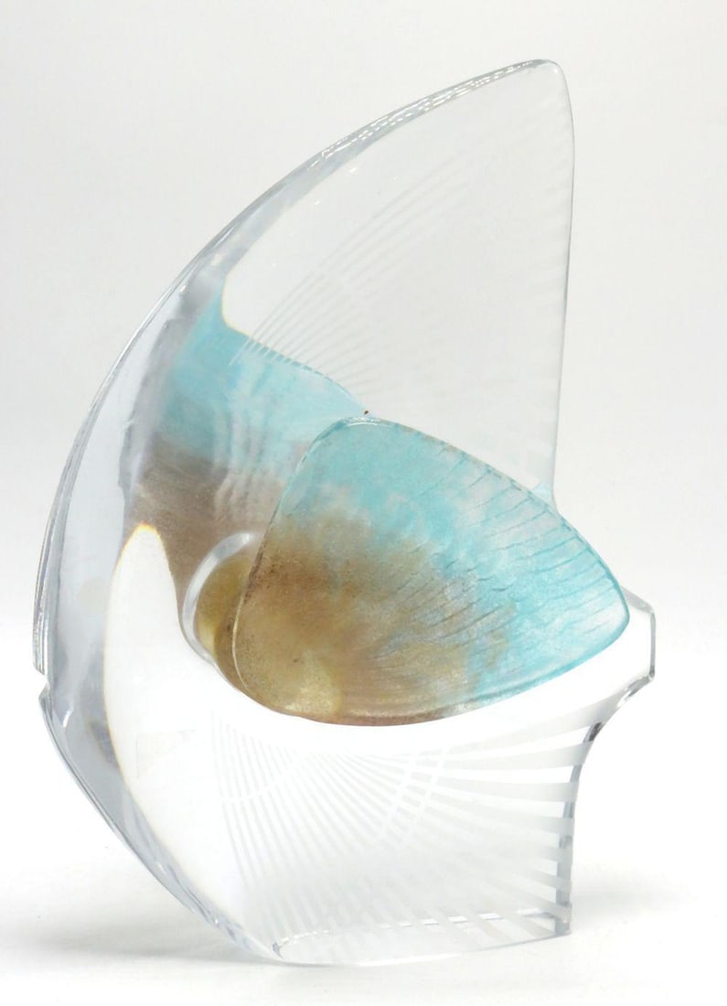 Daum France Angel Fish Crystal Sculpture (1 of 4)