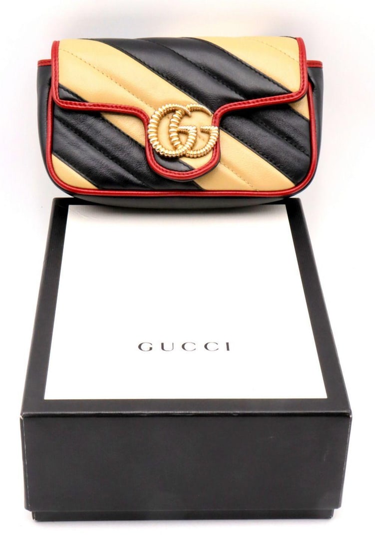 Gucci "GG Marmont" Chain Leather Crossbody Bag (1 of 5)
