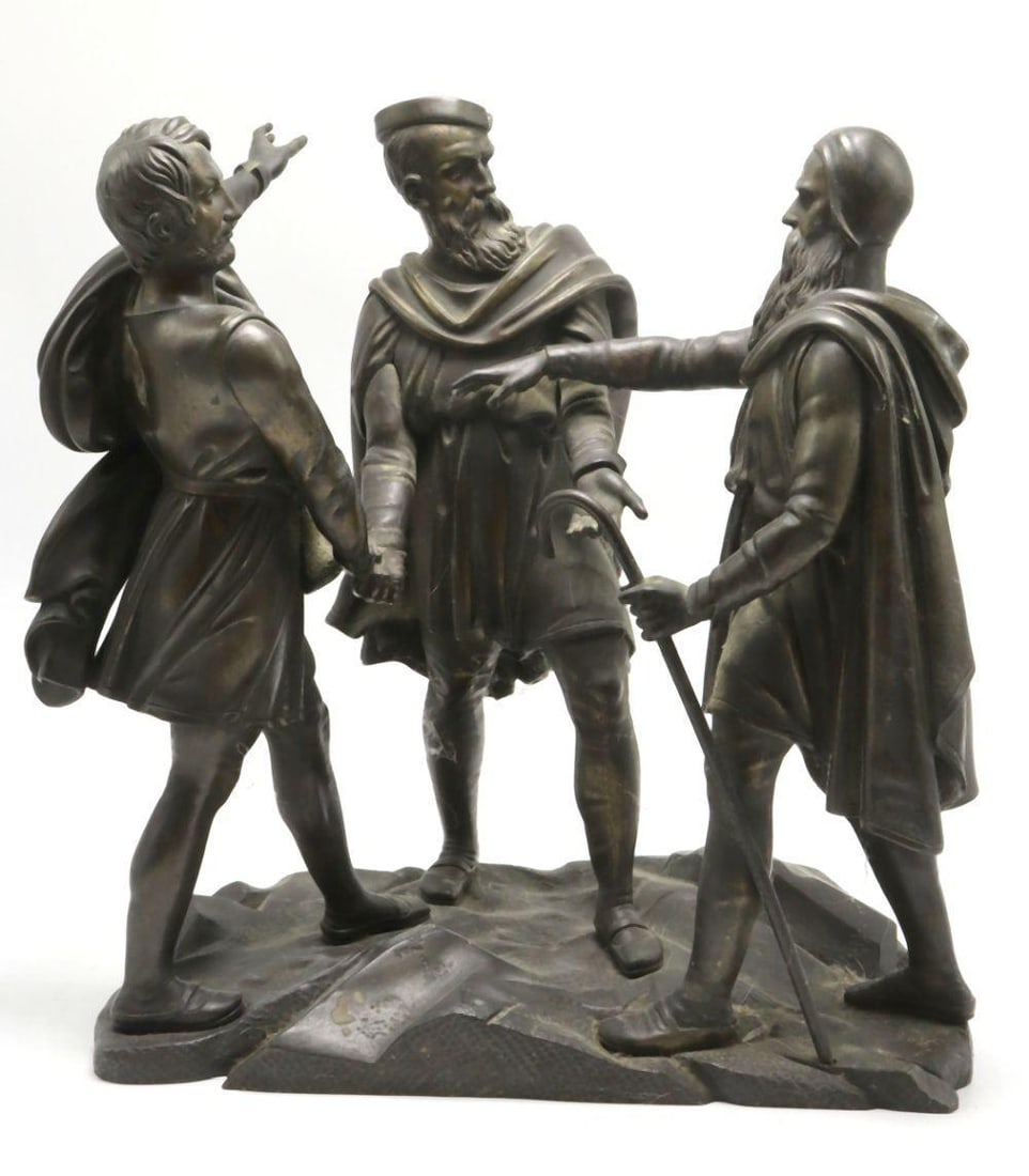 Antique European School Bronze Group Sculpture (1 of 5)