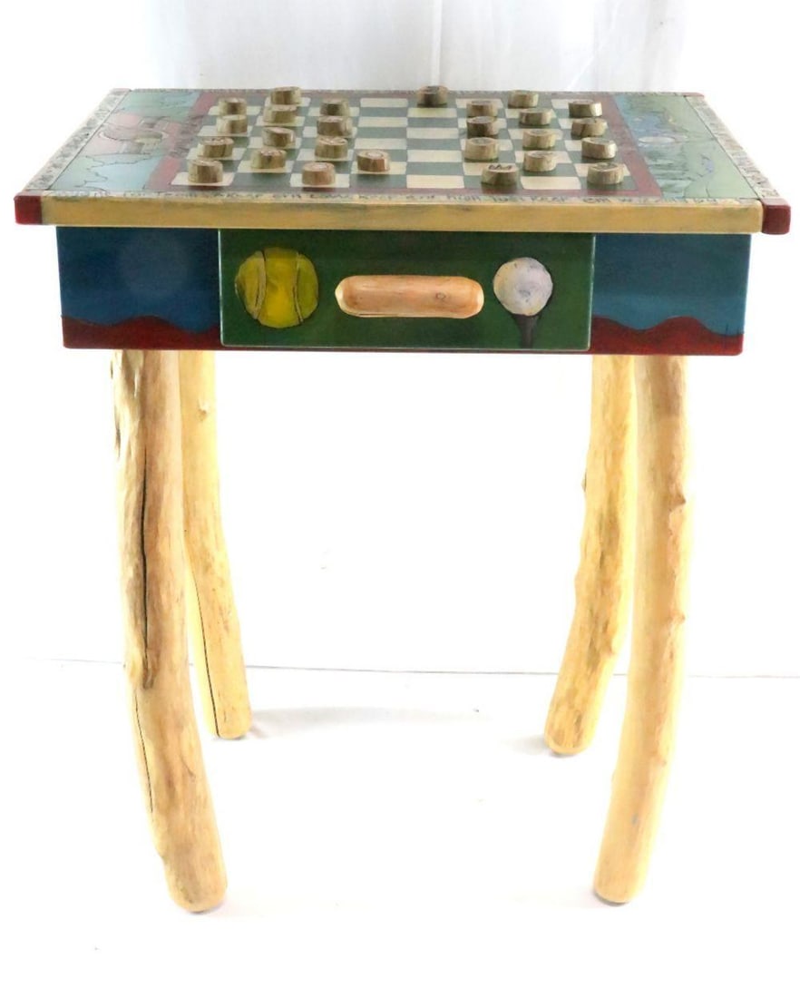 Sticks "Golfers & Tennis Players" Checkerboard Table (1 of 8)