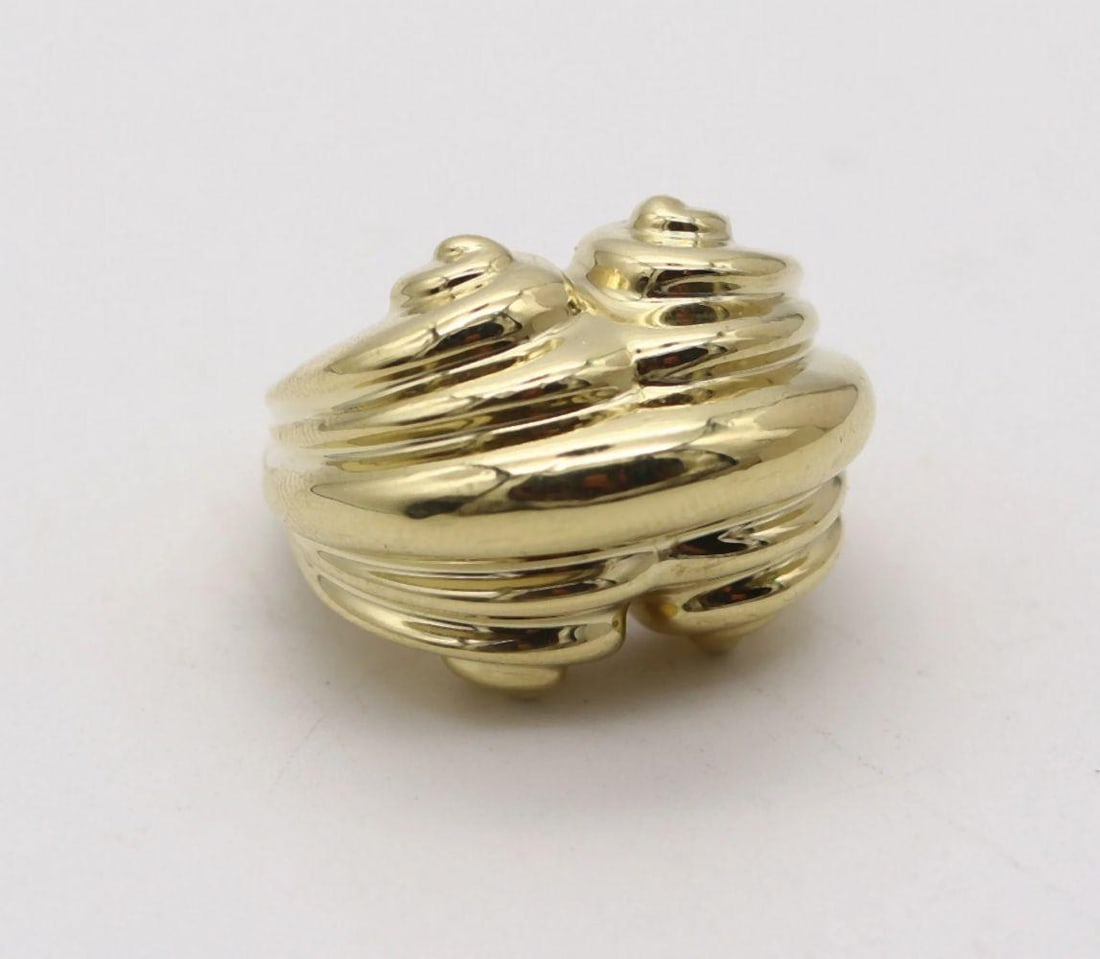 David Webb "Scrolls" 18K Cocktail Ring - 3