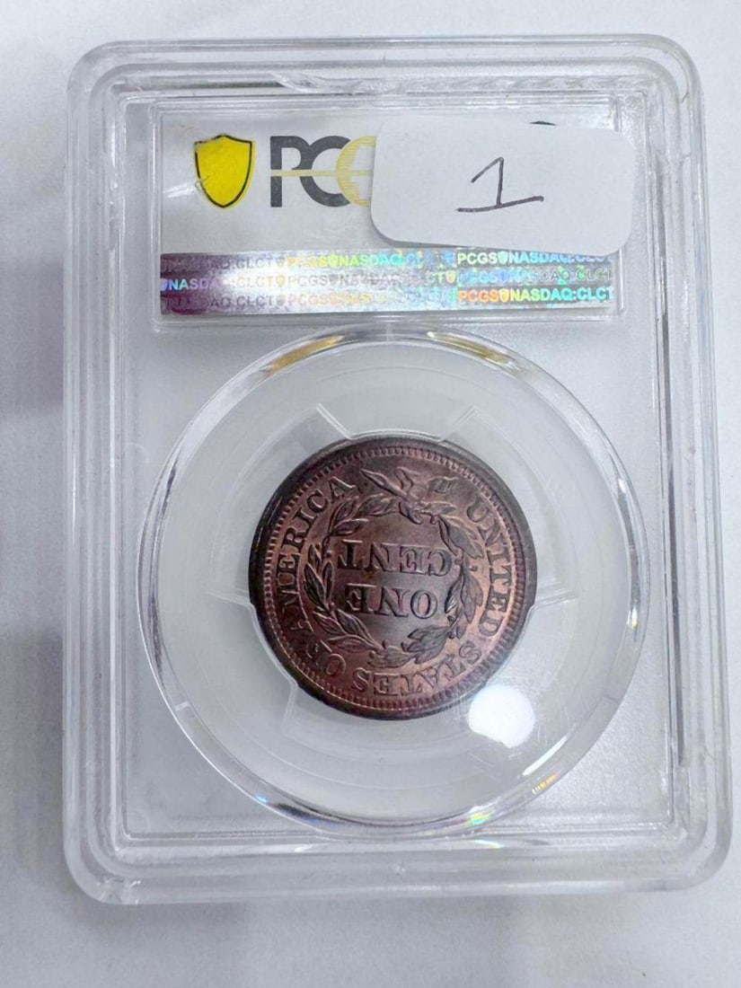 1853 Large Cent PCGS MS65 Red - 2