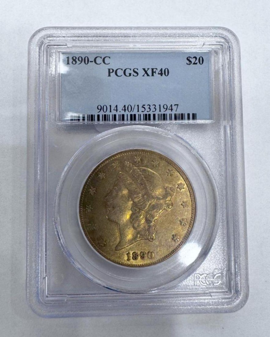 1890-CC Liberty Head Double Eagle PCGS XF40 (1 of 2)