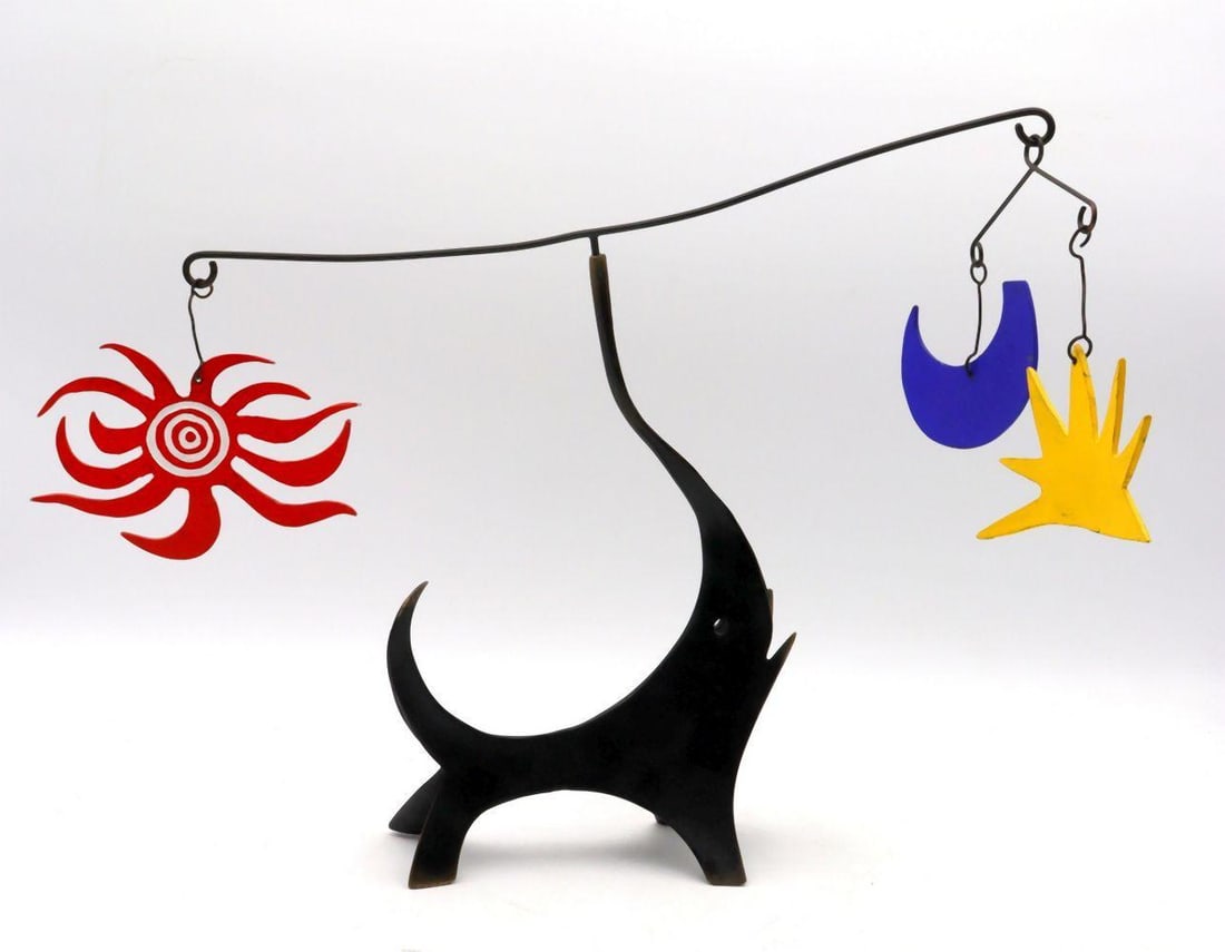 In the Style of Calder "L' Elephant Noir" Kinetic Sculpture (1 of 7)