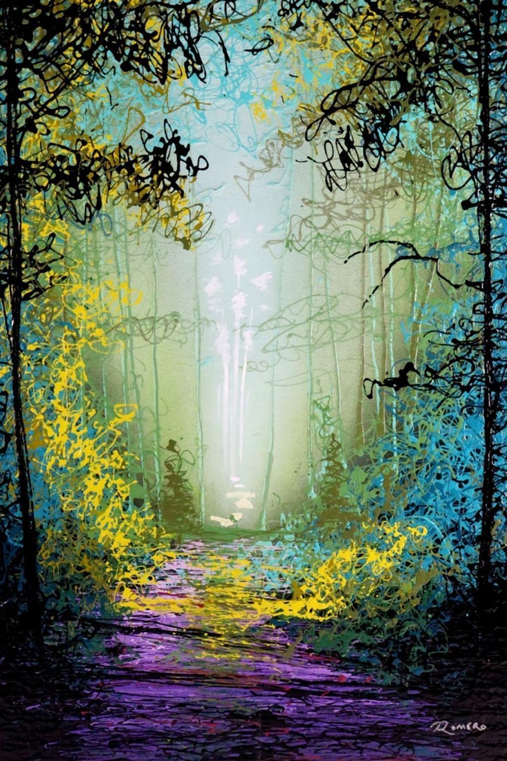 Michael Romero (American, b. 1992) "Enchanted" Acrylic on Canvas (1 of 7)