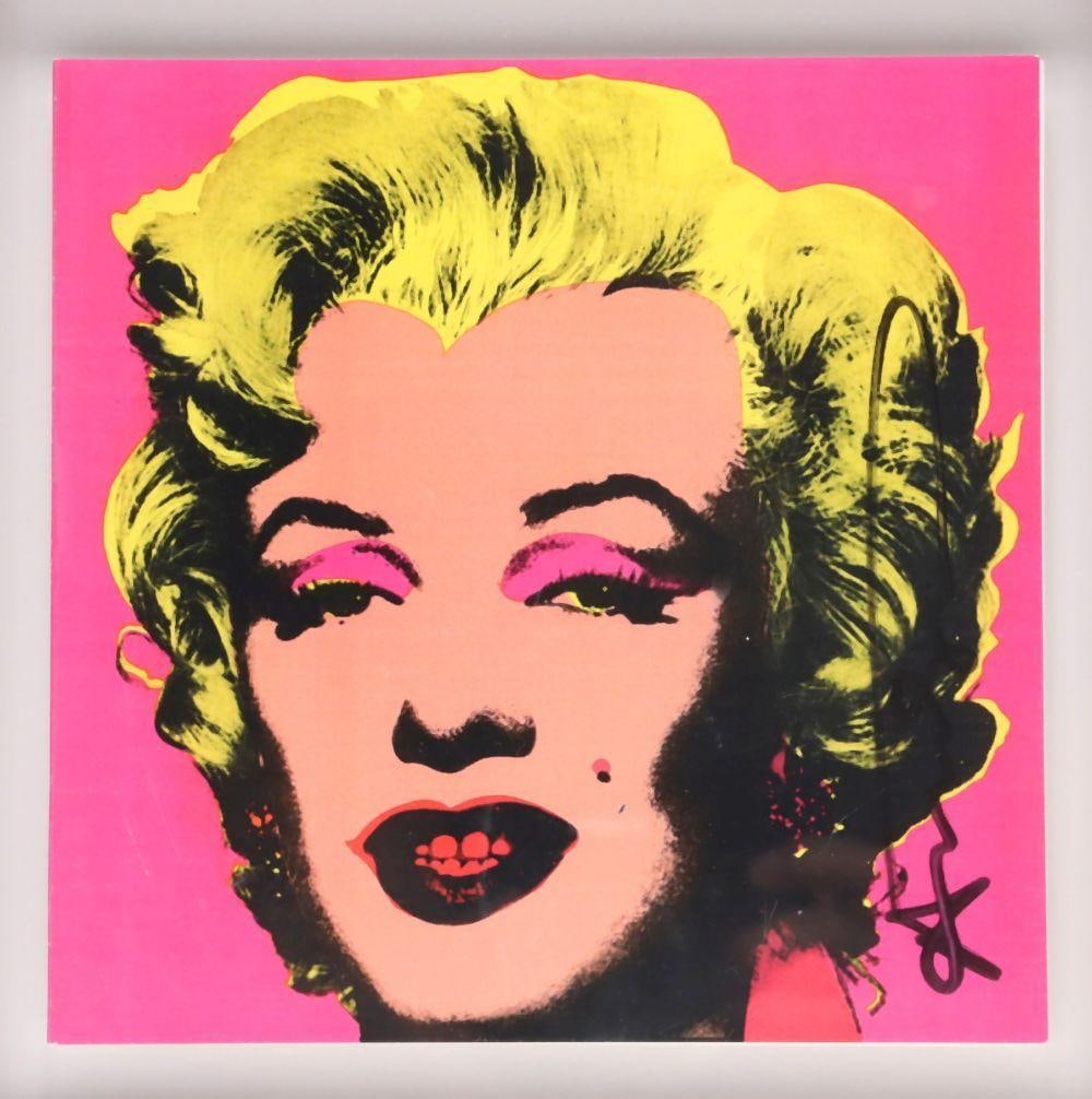 Andy Warhol (American, 1928-1987) "Marilyn Monroe" Invitation: Andy Warhol (American, 1928–1987) Marilyn Monroe 1981 Screenprint on Lenox Museum Board 7" H x 7" W 13 3/8" H x 13 1/4" W framed An invitation screenprint titled “Marilyn
