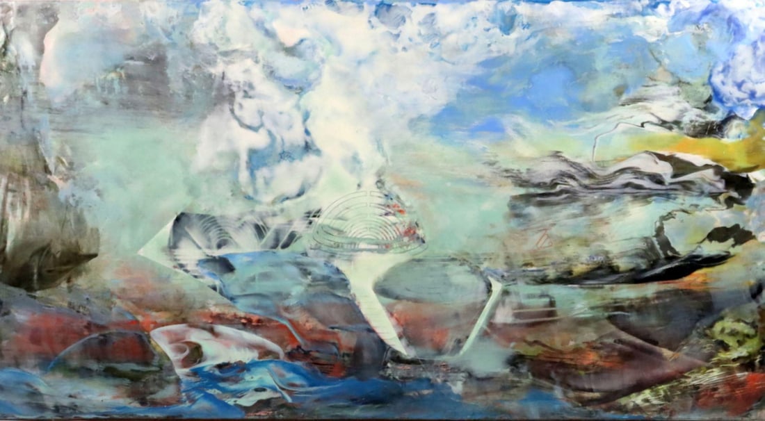 Andrew Rucklidge (Canadian, 20th C.) "Stiggy" Encaustic and Oil on Panel (1 of 6)
