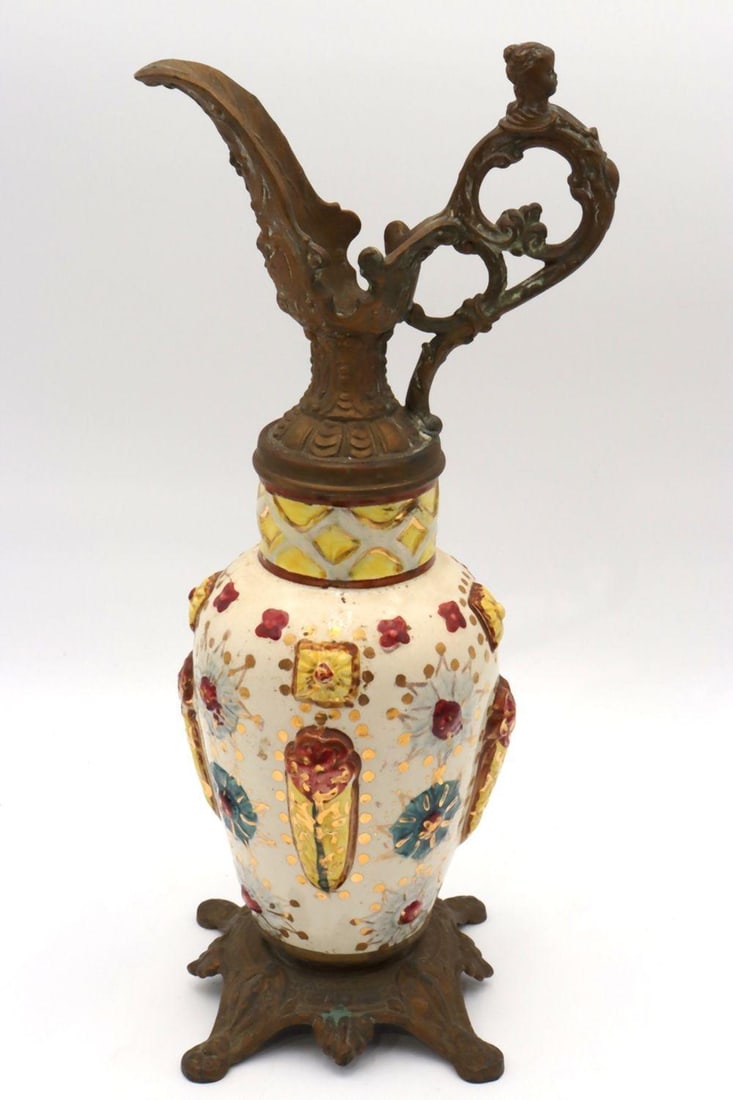 Fischer J. Budapest Hungary Porcelain Ewer (1 of 4)