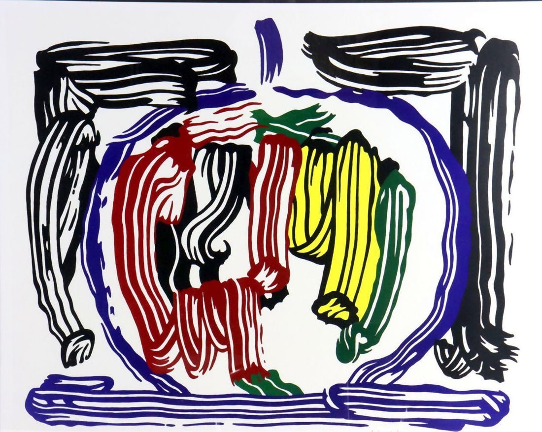 Roy Lichtenstein "Apples Brushstroke" Lithograph (1 of 4)