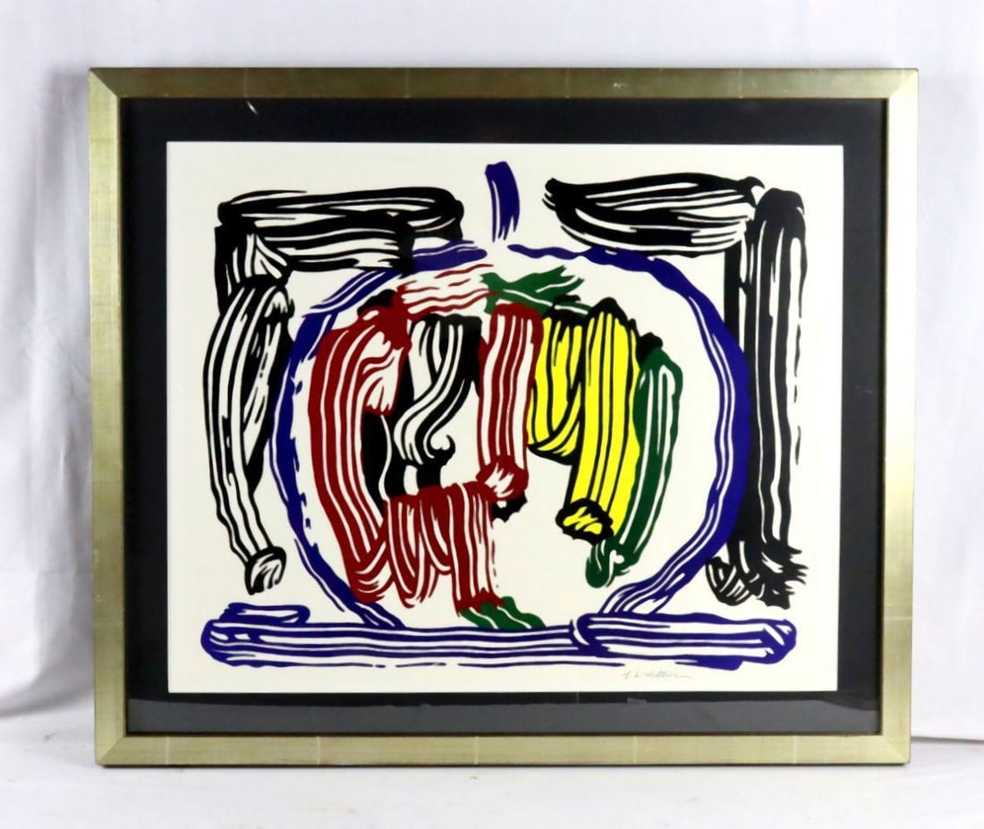 Roy Lichtenstein "Apples Brushstroke" Lithograph - 2