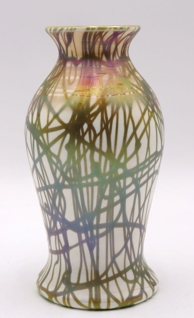 Vintage Quezal Iridescent Art Glass Vase (1 of 5)
