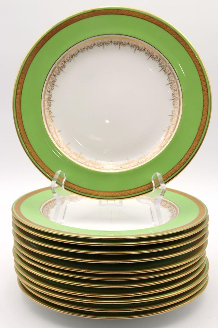 12 Pc. Cauldon for Tiffany & Co. Porcelain Luncheon Plates (1 of 5)