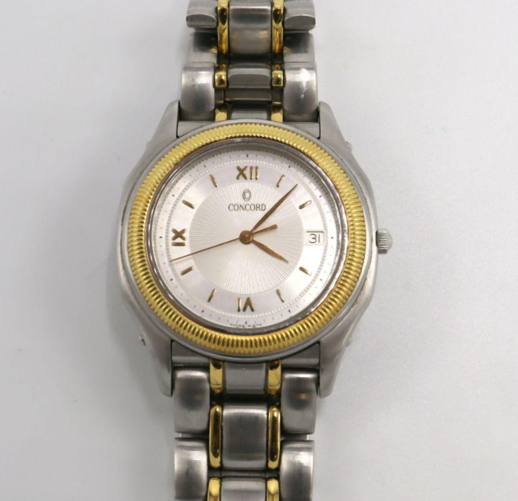 Concord "Steeplechase" 18Kt & Stainless Steel Watch: Concord “Steeplechase” 18Kt Yellow Gold and Stainless Steel Wristwatch, Ref. 15.65.220 Contemporary A Concord “Steeplechase” wristwatch crafted in 18 karat yellow gold and