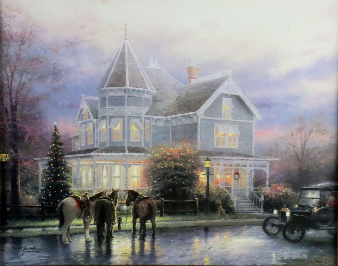 Thomas Kinkade (American, 1958–2012) "Christmas Memories" Lithograph (1 of 7)