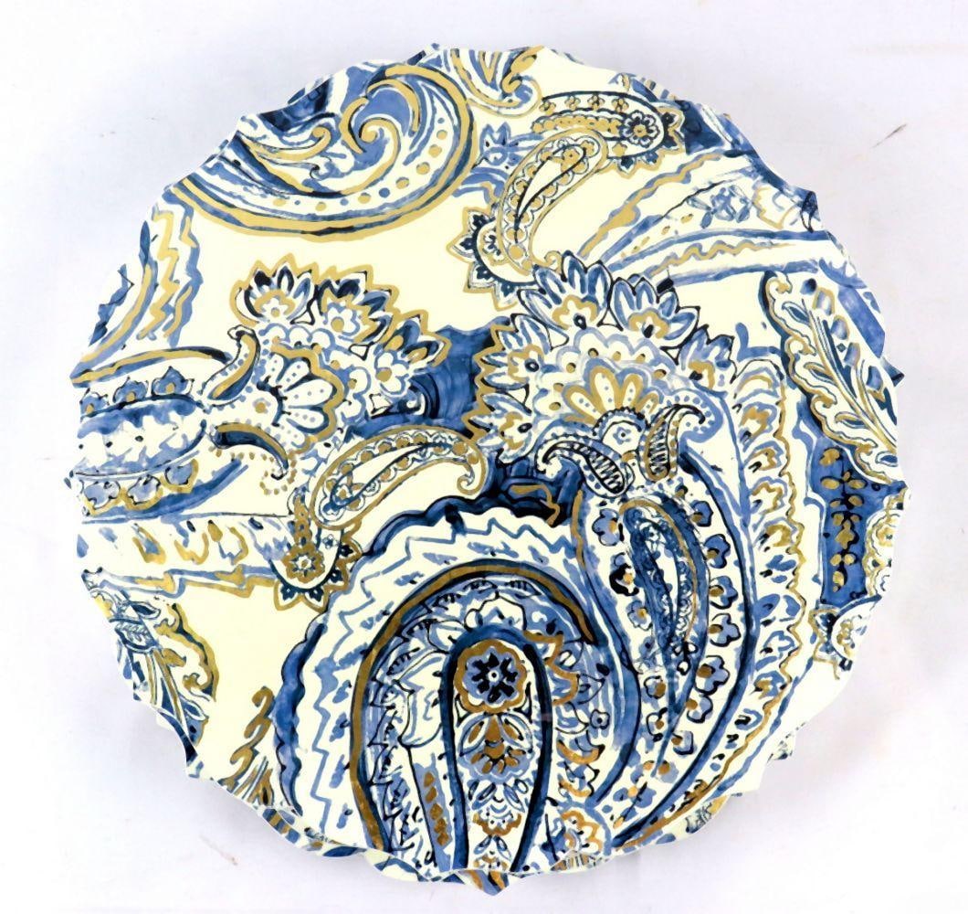 Set of 8 Kim Seybert Fiberboard Placemats: Set of 8 Kim Seybert Marbled Fiberboard Placemats American 15" Dia. A set of eight fiberboard placemats featuring a marbled design with organic patterning. Each is marked “Kim Seybert Made i