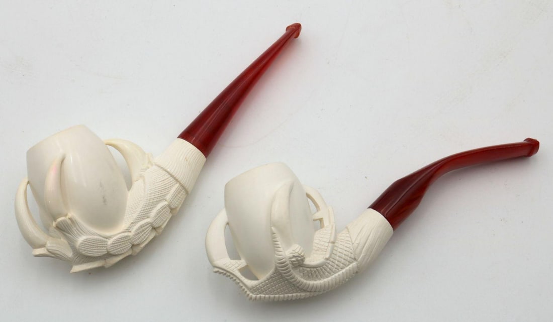 Vintage Meerschaum "Eagle Claw" Smoking Pipes (1 of 4)