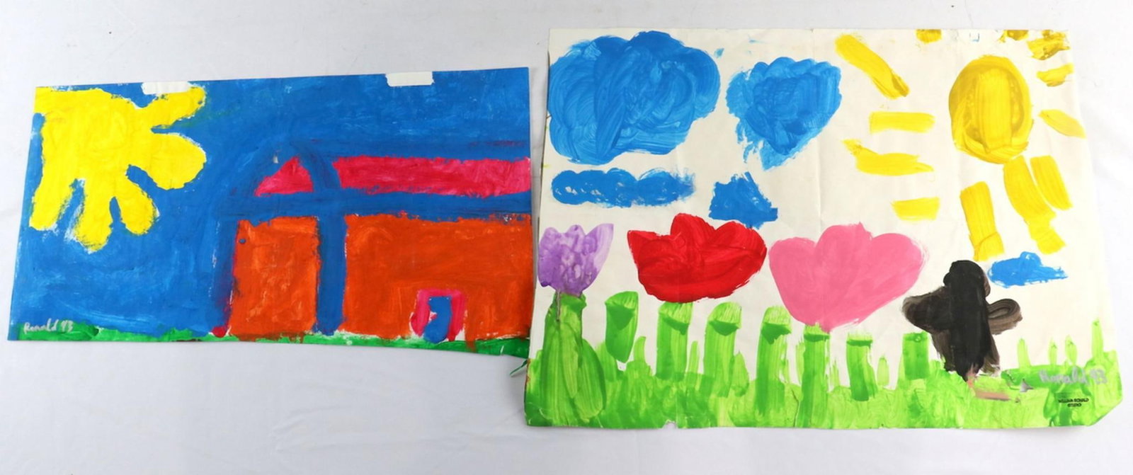 In the Manner of William Ronald Abstract Acrylic Paintings on Paper (1 of 9)