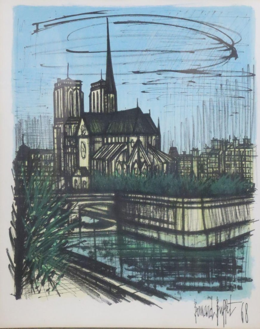 Bernard Buffet "Notre Dame" Lithograph - 2