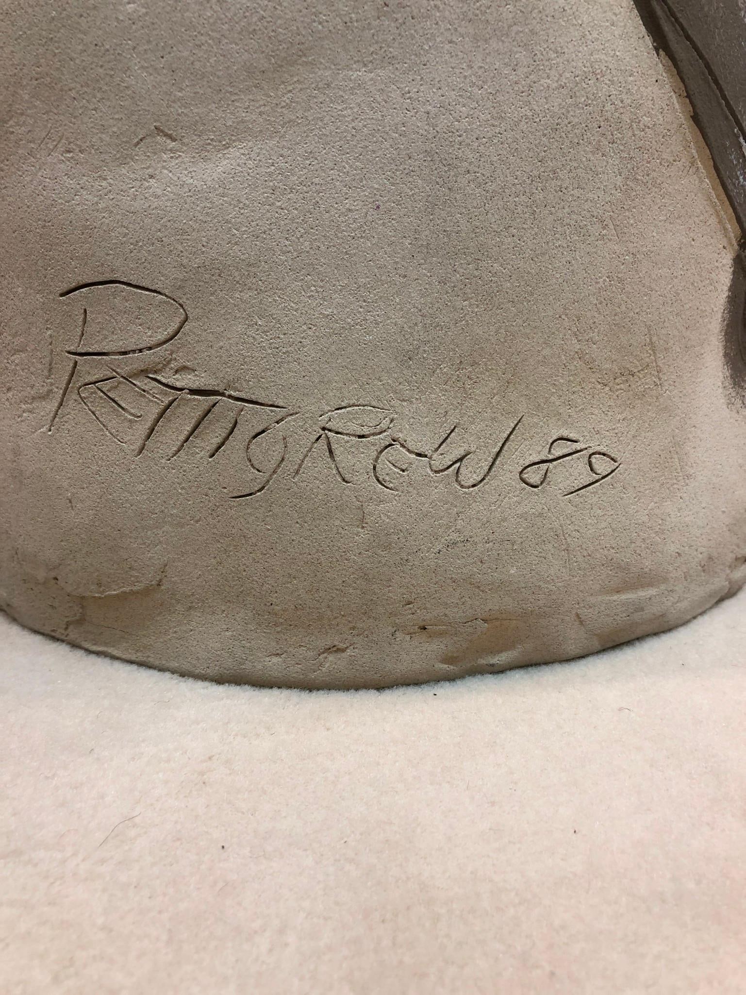 Large Signed Ceramic Hand Painted Urn - 3