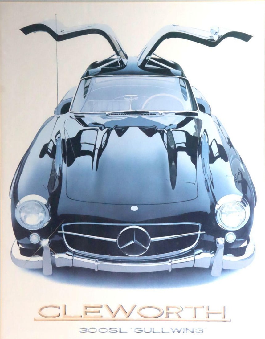 Harold Cleworth (British, b. 1935) "Gullwing" Mercedes-Benz Lithograph (1 of 7)