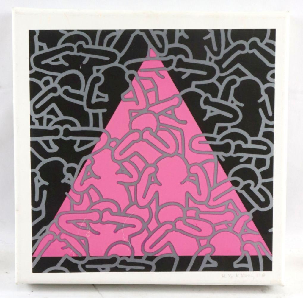 Keith Haring "Silence=Death" Signed Canvas Print - 2