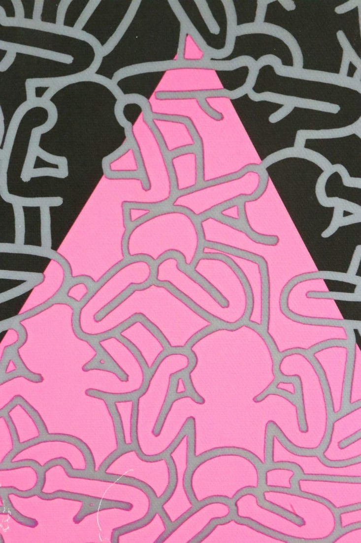 Keith Haring "Silence=Death" Signed Canvas Print - 3